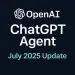 OpenAI ChatGPT Agent July 2025 update banner with dark background and bold white text